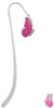 Large Translucent Hot Pink Flying Butterfly Charm Bookmark