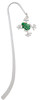 Green Frog with Crystals Charm Bookmark