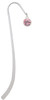 10mm Light Pink Crystal Drop Charm Bookmark