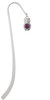 3-D Purple & AB Crystal Owl Charm Bookmark