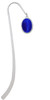 Small Blue Imitation Cat's Eye Charm Bookmark