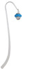 Hot Blue Center Spinner Charm Bookmark