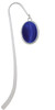 Oval - Imitation Cat's Eye - Blue - Charm Bookmark