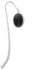 Oval - Imitation Cat's Eye - Black - Charm Bookmark