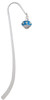 Hot Blue with Crystals Spinner Charm Bookmark