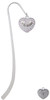 Mom Rocks on AB Crystal Heart Charm Bookmark