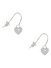 Acrylic 5/16" Imitation Pearl Heart French Earrings