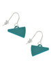 Acrylic 3/4" Teal Megaphone French Earrings