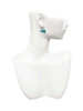 Acrylic 3/4" Teal Megaphone French Earrings