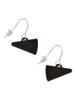 Acrylic 3/4" Black Megaphone French Earrings