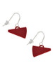 Acrylic 3/4" Maroon Megaphone French Earrings