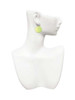 Acrylic 1" Disc Lime Green Imitation Pearl French Earrings