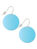 Acrylic 1" Disc Hot Blue Imitation Pearl French Earrings