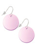 Acrylic 1" Disc Light Purple Imitation Pearl French Earrings
