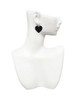 Acrylic 1" Black Heart French Earrings