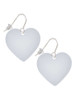 Acrylic 1" Imitation Pearl Heart French Earrings