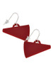 Acrylic 1.25" Maroon Megaphone French Earrings