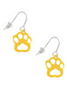 Acrylic Small Paw Yellow French Earrings