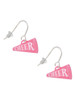 Acrylic 3/4" Pink Cheer Megaphone French Earrings