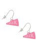 Acrylic 3/4" Hot Pink Cheer Megaphone French Earrings