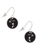 Acrylic Small Black Disc Volleyball Player French Earrings