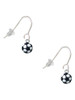 Resin Soccer ball French Earrings