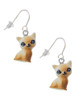 Resin Siamese Cat French Earrings