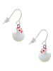 Resin White Chicken French Earrings