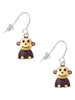 Resin Monkey French Earrings