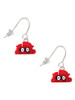 Resin Red Crab French Earrings