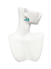 Acrylic 1.25" Teal Cheer Megaphone French Earrings