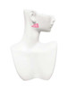 Acrylic 1.25" Pink Cheer Megaphone French Earrings