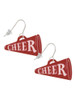 Acrylic 1.25" Maroon Cheer Megaphone French Earrings