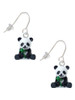 Resin Panda Bear French Earrings