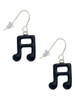 Black Sixteenth Note French Earrings