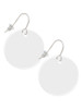 Acrylic 1 1/8" Disc Imitation Pearl French Earrings