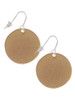 Acrylic 1 1/8" Disc Gold Tone French Earrings