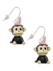 Resin Monkey with Bunny Ears French Earrings