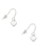 Mini Two Sided White Heart French Earrings