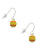 Mini Softball optic yellow French Earrings