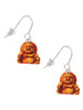 Resin Laughing Buddha French Earrings