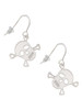 Acrylic Small Mirror Skull French Earrings