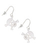 Acrylic Small Clear Skull French Earrings