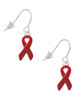 Red Ribbon French Earrings