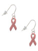 Pink Ribbon French Earrings