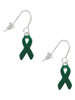 Green Ribbon French Earrings