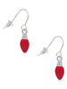 Red Christmas Light French Earrings