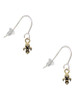Mini Gold Tone Fleur de Lis French Earrings
