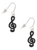Black Clef French Earrings