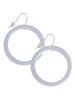 Acrylic 1 1/2" Ring Imitation Pearl French Earrings